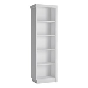 Lyon Bookcase in White and High Gloss