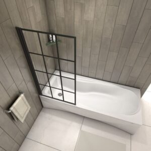 Matt Black Pivot Shower Screen