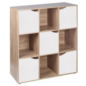 Oak Cube Modular Bookcase